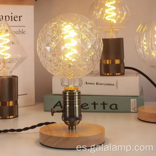 Lámpara decorativa de filamento de LED ámbar de forma grande de forma círculo